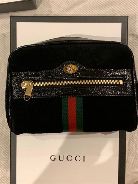 gucci ophidia black suede belt bag|Gucci ophidia transparent bag.